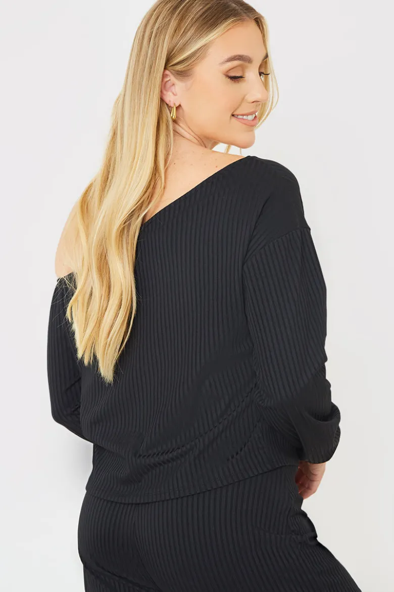 Rib Lounge Off Shoulder Co-Ord Top