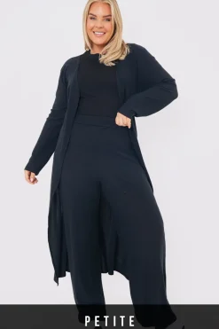 Rib Wide Leg Trousers