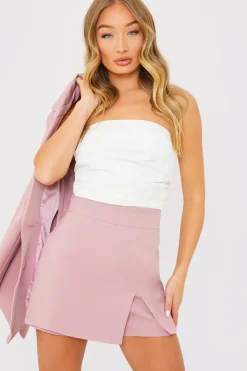 Ruched Bandeau Corset Top