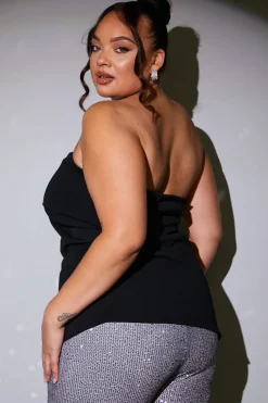 Ruched Fold Over Bandeau Top