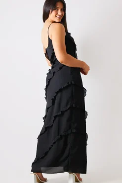 Ruffle Detail Maxi Dress