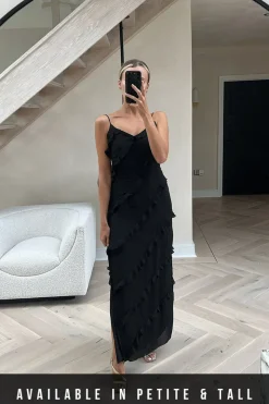 Ruffle Detail Maxi Dress