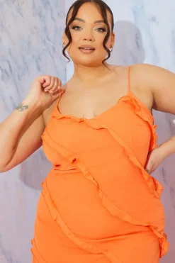 Ruffle Detail Maxi Dress