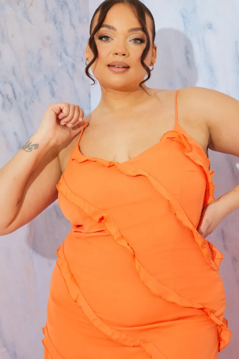 Ruffle Detail Maxi Dress