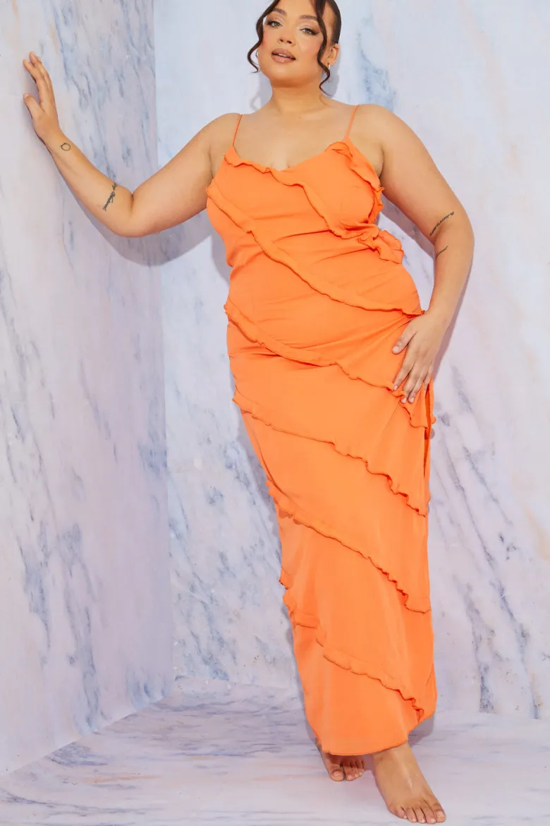 Ruffle Detail Maxi Dress