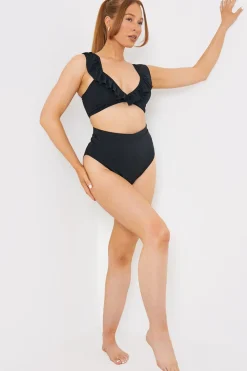 Ruffle Neck Bikini Top