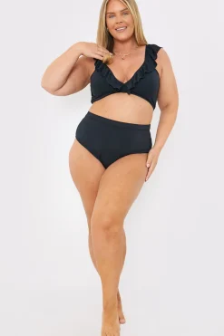Ruffle Neck Bikini Top
