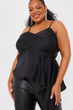 Satin Asymmetric Cami Top