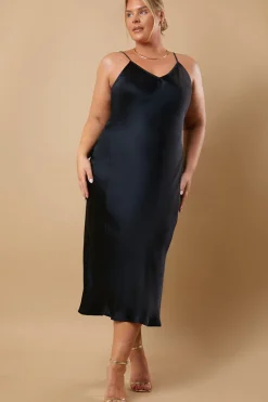 Satin Bias Cut Cami Maxi Dress