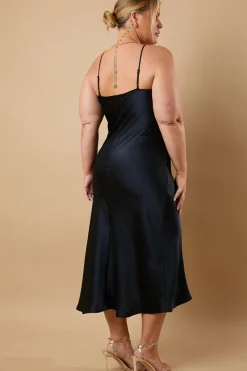Satin Bias Cut Cami Maxi Dress