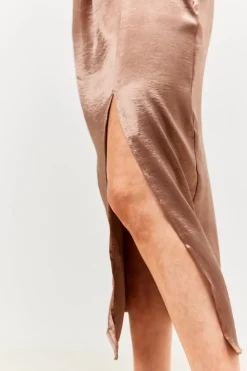 Satin Drape Co-Ord Midi Skirt