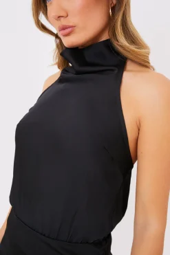 Satin High Neck Bodysuit