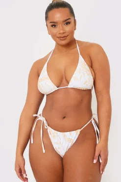 Scarf Print Tie Side Bikini Bottom