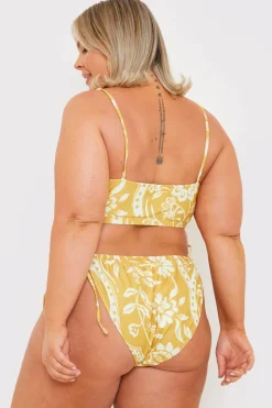 Scarf Print Tie Side Bikini Bottom