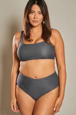 Scoop Neck Polka Dot Bikini Top
