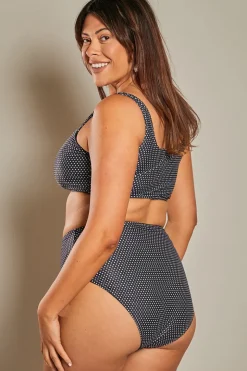 Scoop Neck Polka Dot Bikini Top