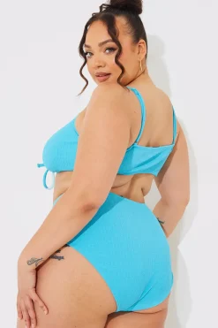 Sculpt and Control Crinkle Ruched Front Bikini Top