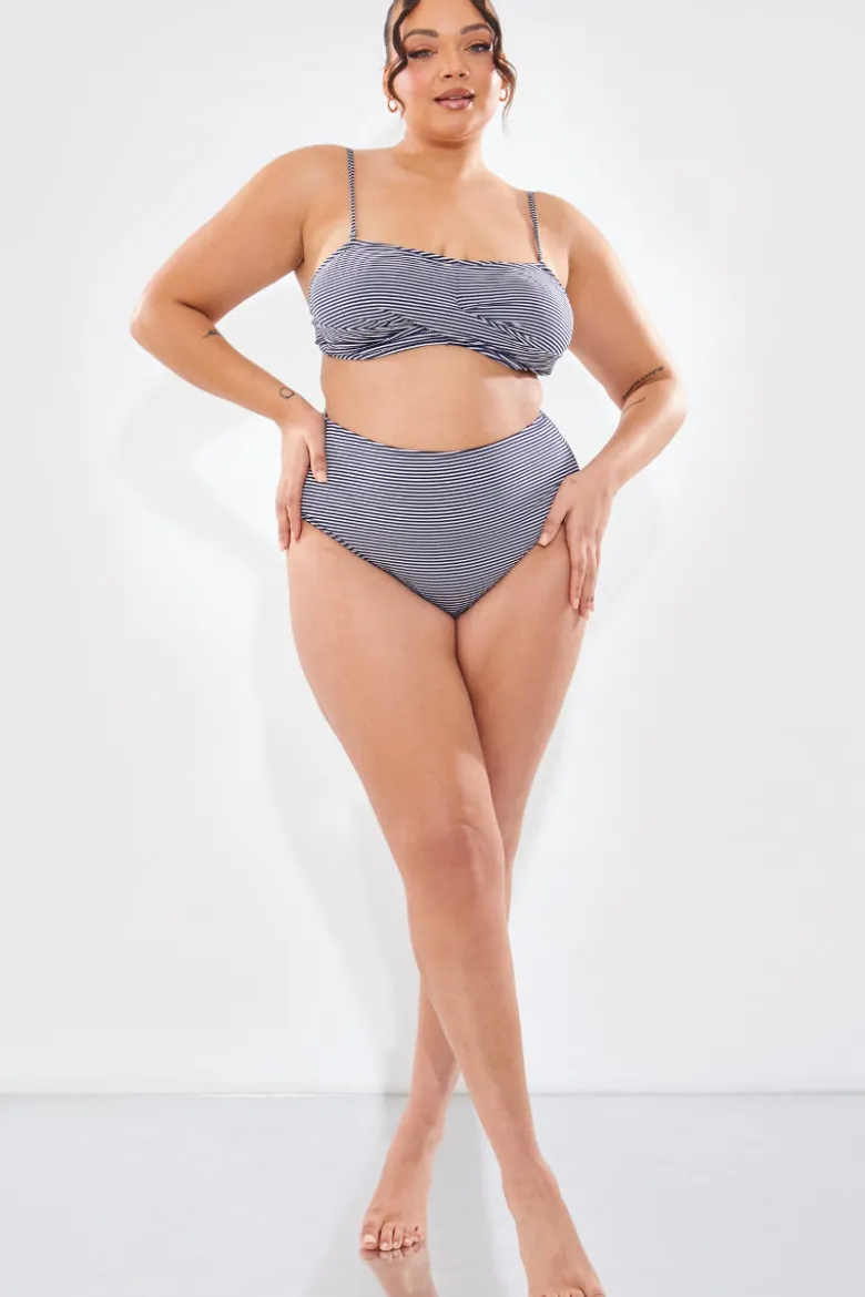 Sculpt And Control Stripe Balconette Bikini Top
