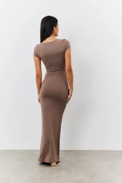 Sculpting Cap Sleeve Maxi Dress