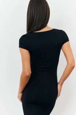 Sculpting Cap Sleeve Maxi Dress