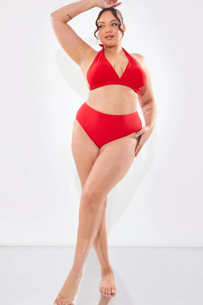 Sculpting Halter Neck Bikini Top