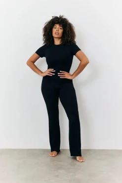 Sculpting Short Sleeve Wide Leg Jumpsuit