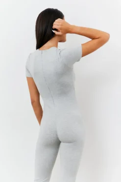 Sculpting Short Sleeve Wide Leg Jumpsuit