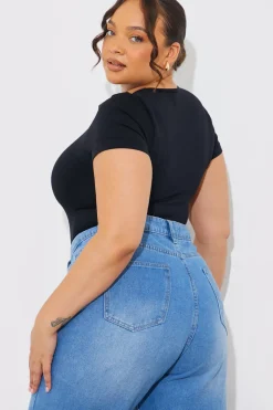 Seamless Crew Neck Snatched Shapewear Bodysuit