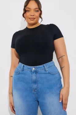 Seamless Crew Neck Snatched Shapewear Bodysuit