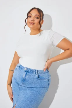 Short Sleeve Double Layer Slinky Bodysuit