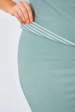 Short Sleeve Stripe Reversible Co-Ord Top