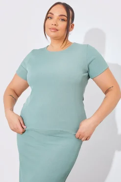 Short Sleeve Stripe Reversible Co-Ord Top