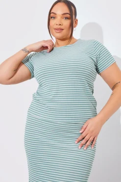 Short Sleeve Stripe Reversible Co-Ord Top
