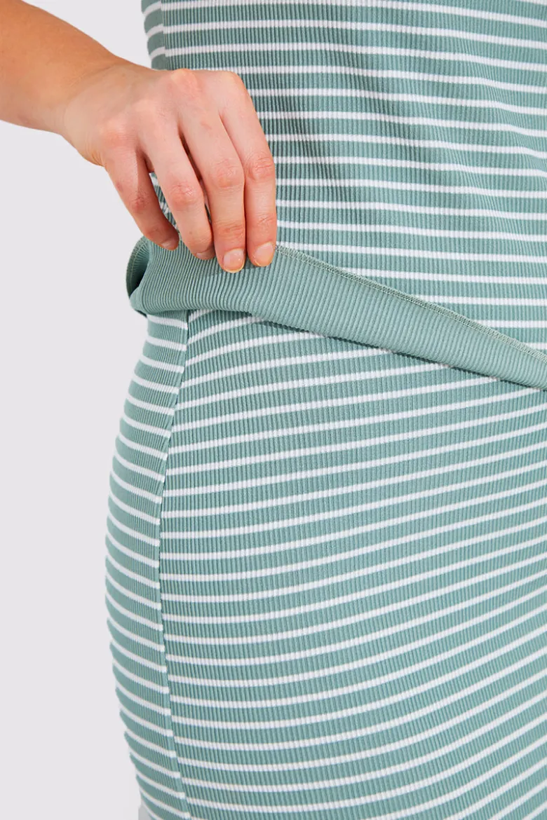 Short Sleeve Stripe Reversible Co-Ord Top