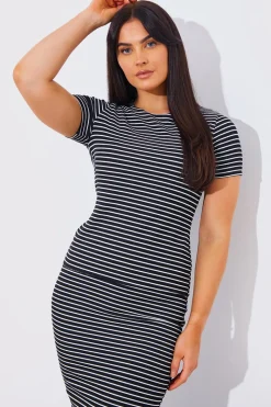 Short Sleeve Stripe Reversible Co-Ord Top