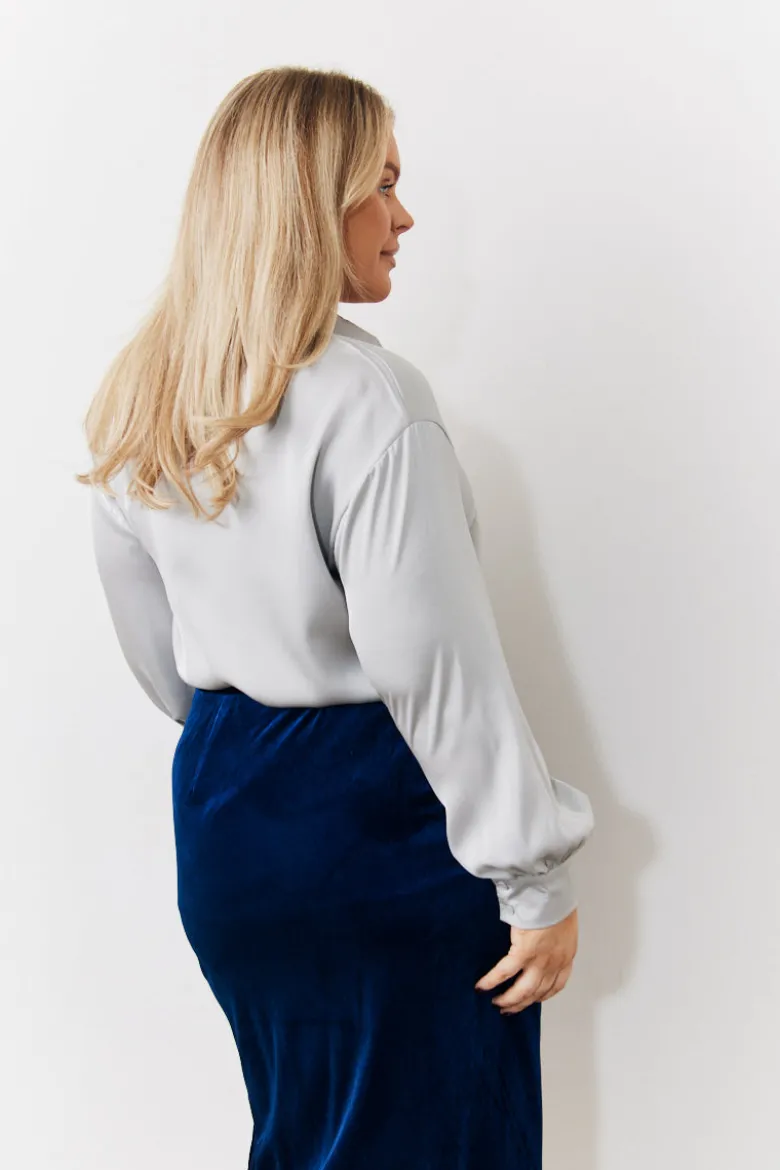 Silver Satin Shirt