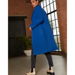 Single Breasted Coat in Cobalt