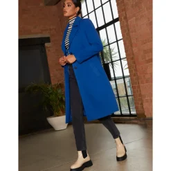 Single Breasted Coat in Cobalt