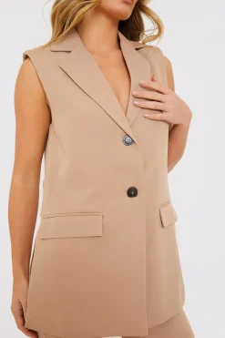 Sleeveless Oversized Blazer