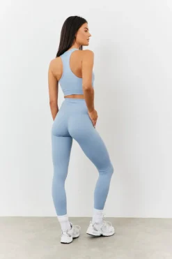 Soft Touch Cross over Band Detail Medium Support Sports Bra