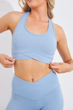 Soft Touch Cross over Band Detail Medium Support Sports Bra