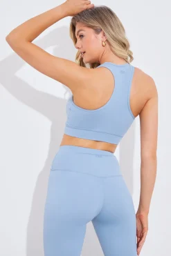 Soft Touch Cross over Band Detail Medium Support Sports Bra