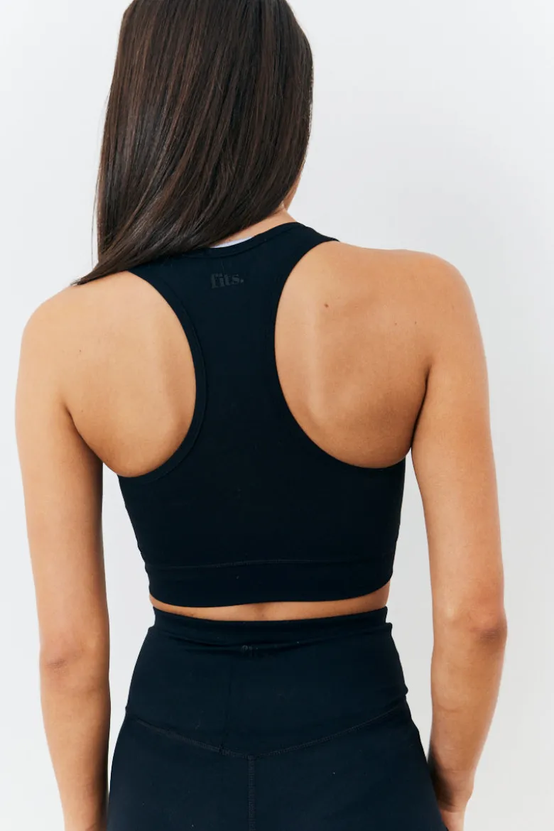 Soft Touch Cross Over Band Detail Medium Support Sports Bra