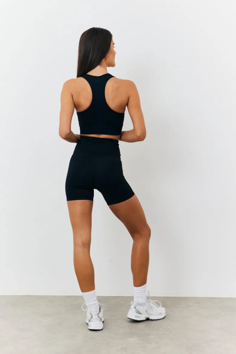 Soft Touch Cross Over Band Detail Medium Support Sports Bra