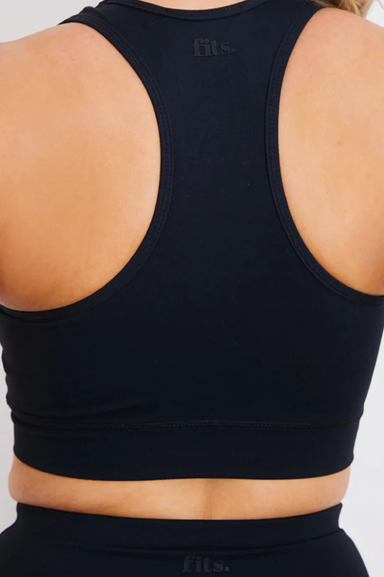 Soft Touch Cross Over Band Detail Medium Support Sports Bra