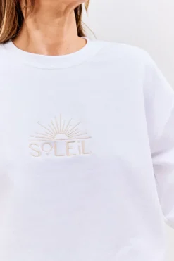 Soleil Graphic Crew Neck Jersey Sweatshirt