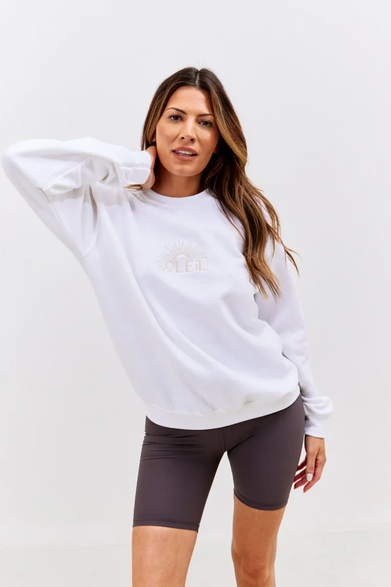 Soleil Graphic Crew Neck Jersey Sweatshirt