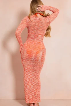 Space Dye Maxi Knitted Dress
