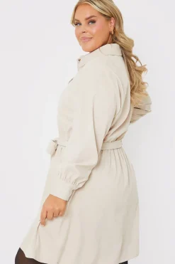Stone Corduroy Shirt Dress