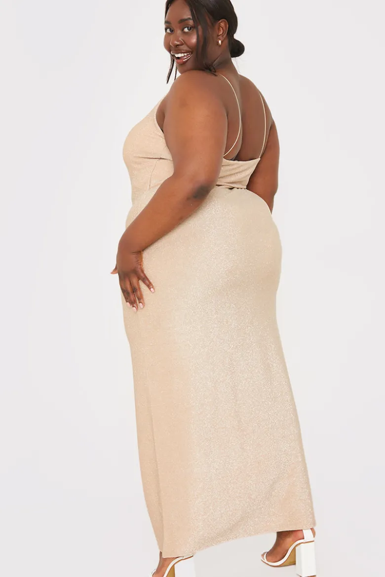 Strappy Lurex Cami Maxi Dress